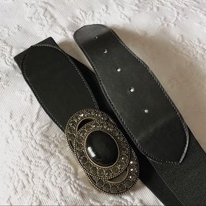Iodice elastic rhinestone buckle belt size medium